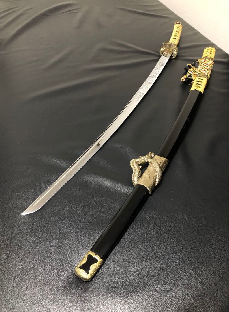 刀　かたな　剣　樋入龍掘り刀身　長尺　模造刀　模擬刀　舞踊　大衆演劇