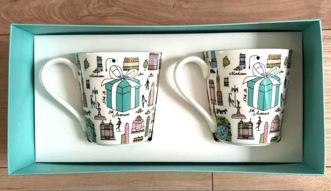 【新品未使用】Tiffany & Co. 5th Avenue ペアマグ カップ