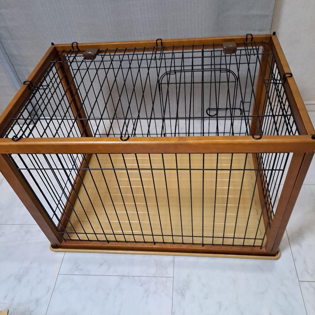 犬用ケージ 木製フレーム　屋根付き　ハウス　サークル　オマケつき