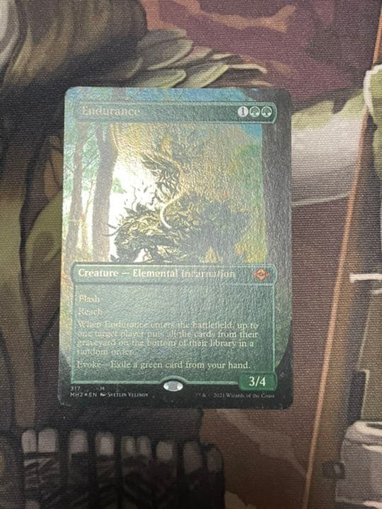 MTG 忍耐 ボーダーレス版 foil モダンホライゾン2 ①