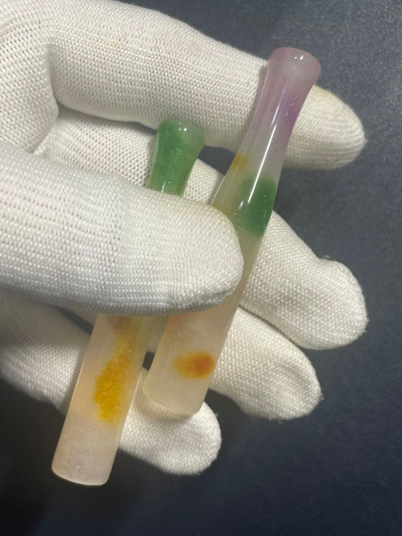 中国骨董品　文玩　文化財　翡翠煙斗2本　古賞物　古美品　古美術品　568