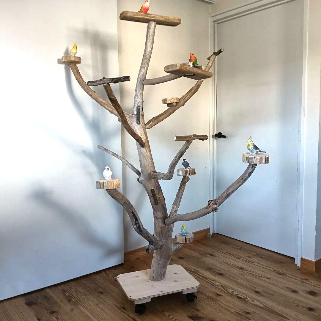 バードアスレチックジム 大型 ⑪ 天然木 自然木 流木 インコ おもちゃ