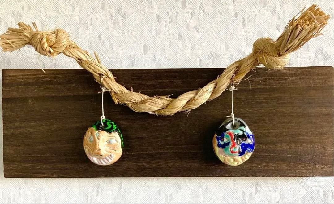 【真作一点物】二面造形陶器作品｜神官 村松一樹 × 村上浩次郎 共作|京都半磁器