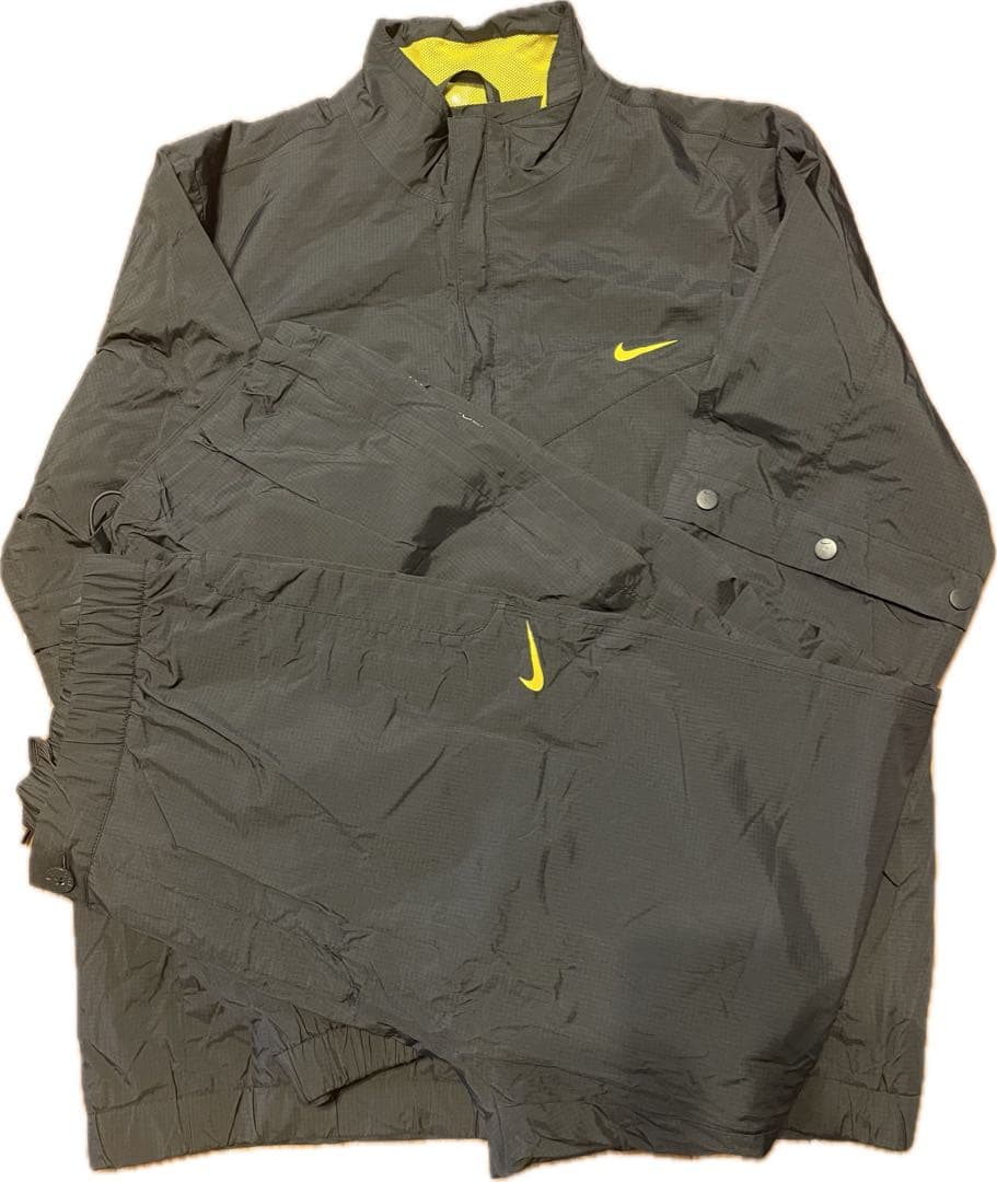 と　ナイキゴルフ セットアップ レインウェア 2WAY テック 黒 XL