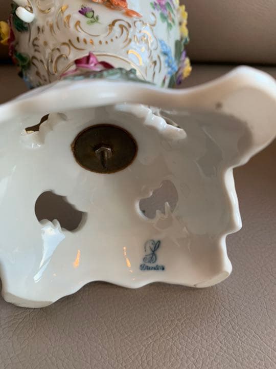 アンティークドレスデン　天使の壺