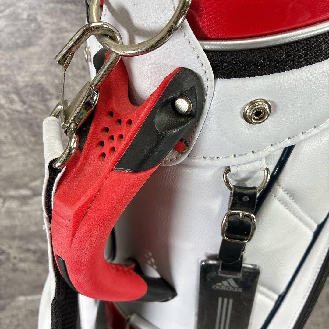 adidas ゴルフバッグ・キャディバッグ ホワイト/レッド/ネイビー 9型
