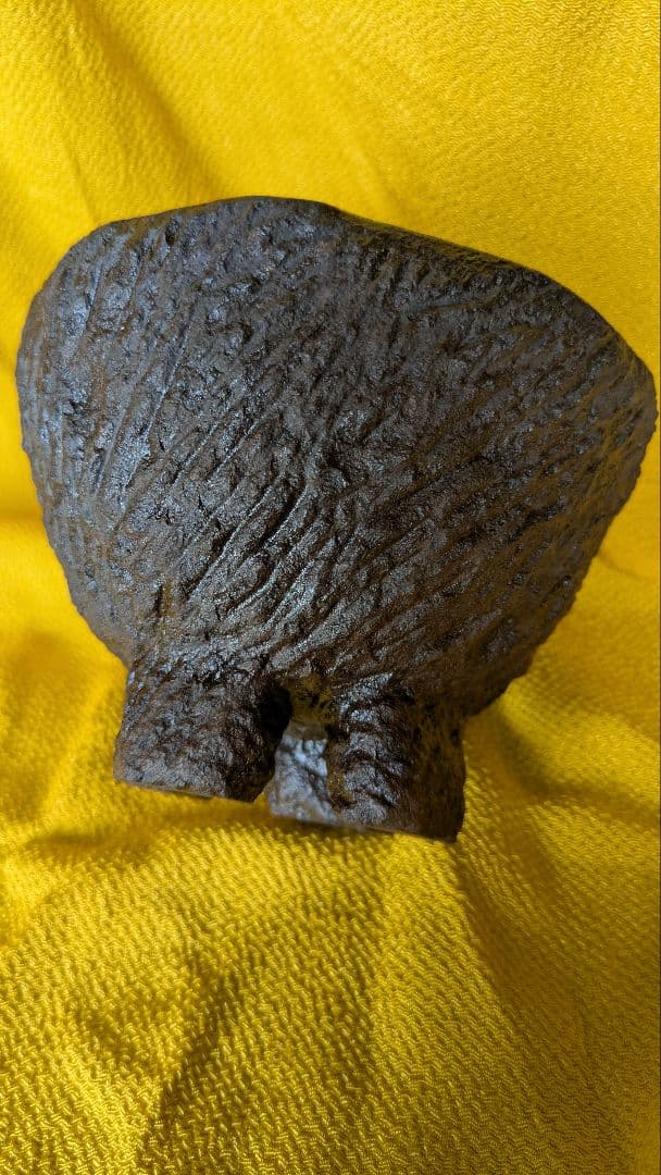 漆石器、茶碗、石茶碗、自然石茶碗、安山岩茶碗、倉田辰彦作、石の器、日本人彫刻