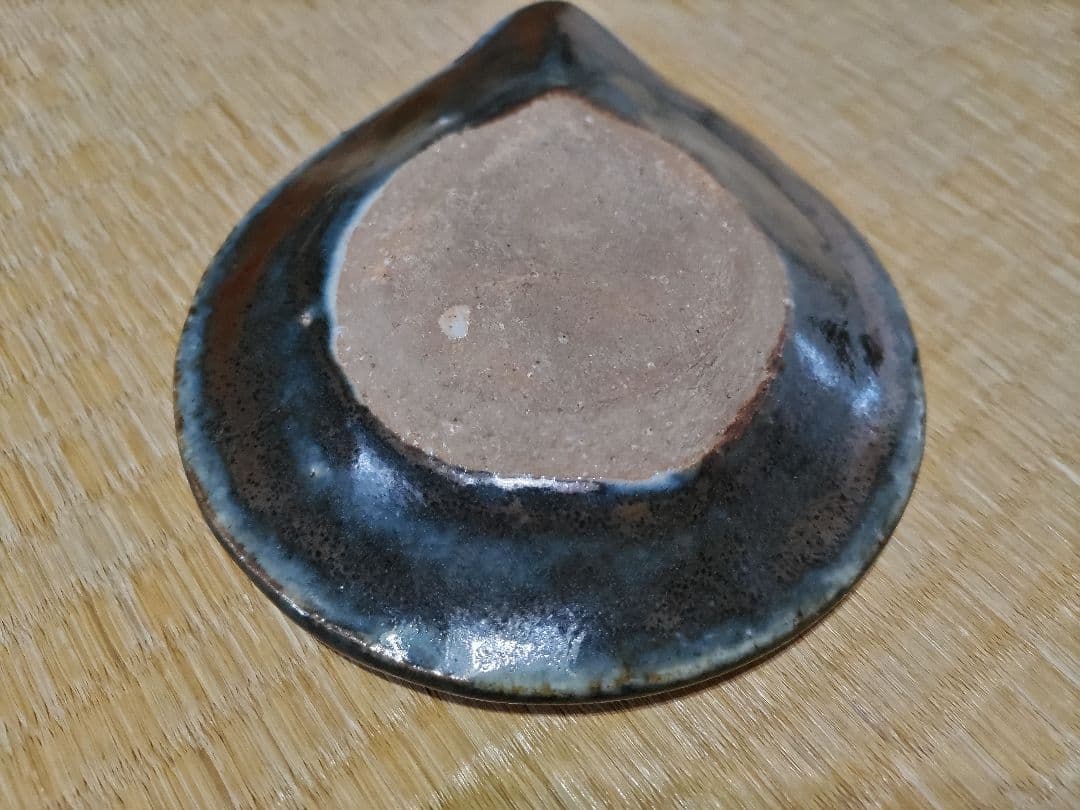 河井寛次郎 呉須 灰皿 民芸 珍品 日本ナショナルユニオン依頼品（UN銘）小物入