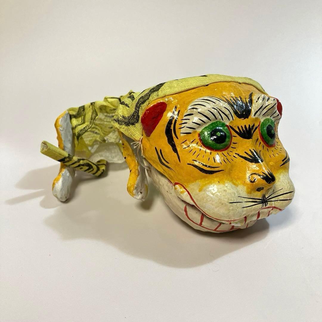 世界の民芸　古作　台湾　民衆玩具　布袋戯　虎爺　偶頭　人形芝居　民間信仰　魔除け