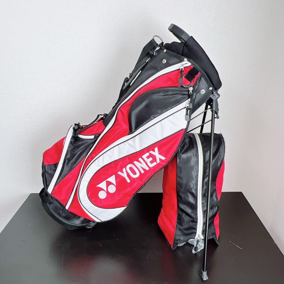ヨネックス YONEX キャディバッグ 8分割 スタンド式 軽量 レッドブラック