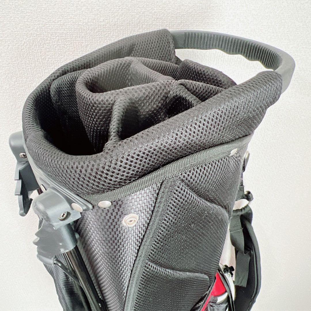 ヨネックス YONEX キャディバッグ 8分割 スタンド式 軽量 レッドブラック