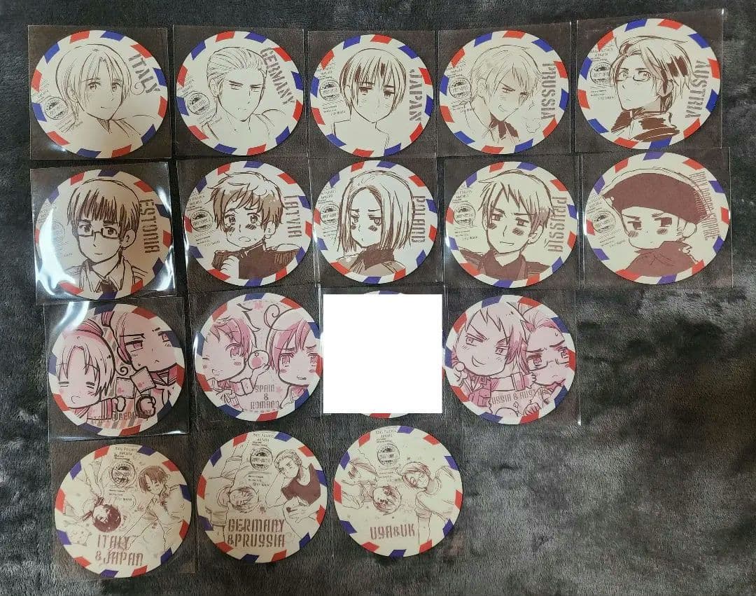 ヘタリア エアメール風 コースター セット