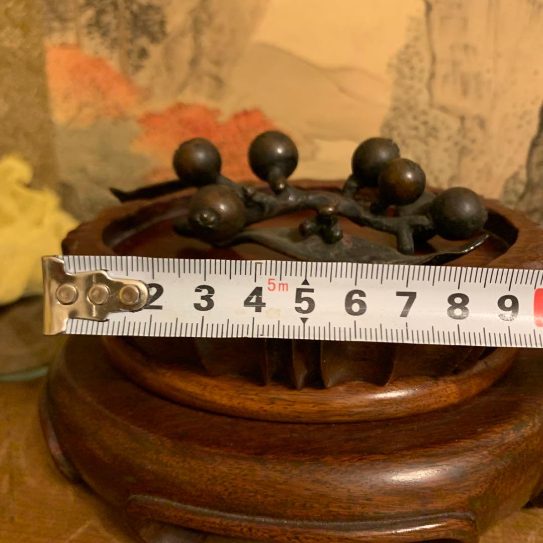 佐渡名工■三代本間琢斎 造 枇杷筆架　　共箱 215