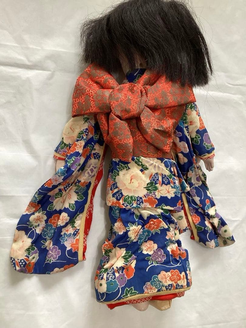 市松人形　人形師　伊藤直島作　昭和レトロ　抱き人形　吹子付き　ガラス眼　人毛