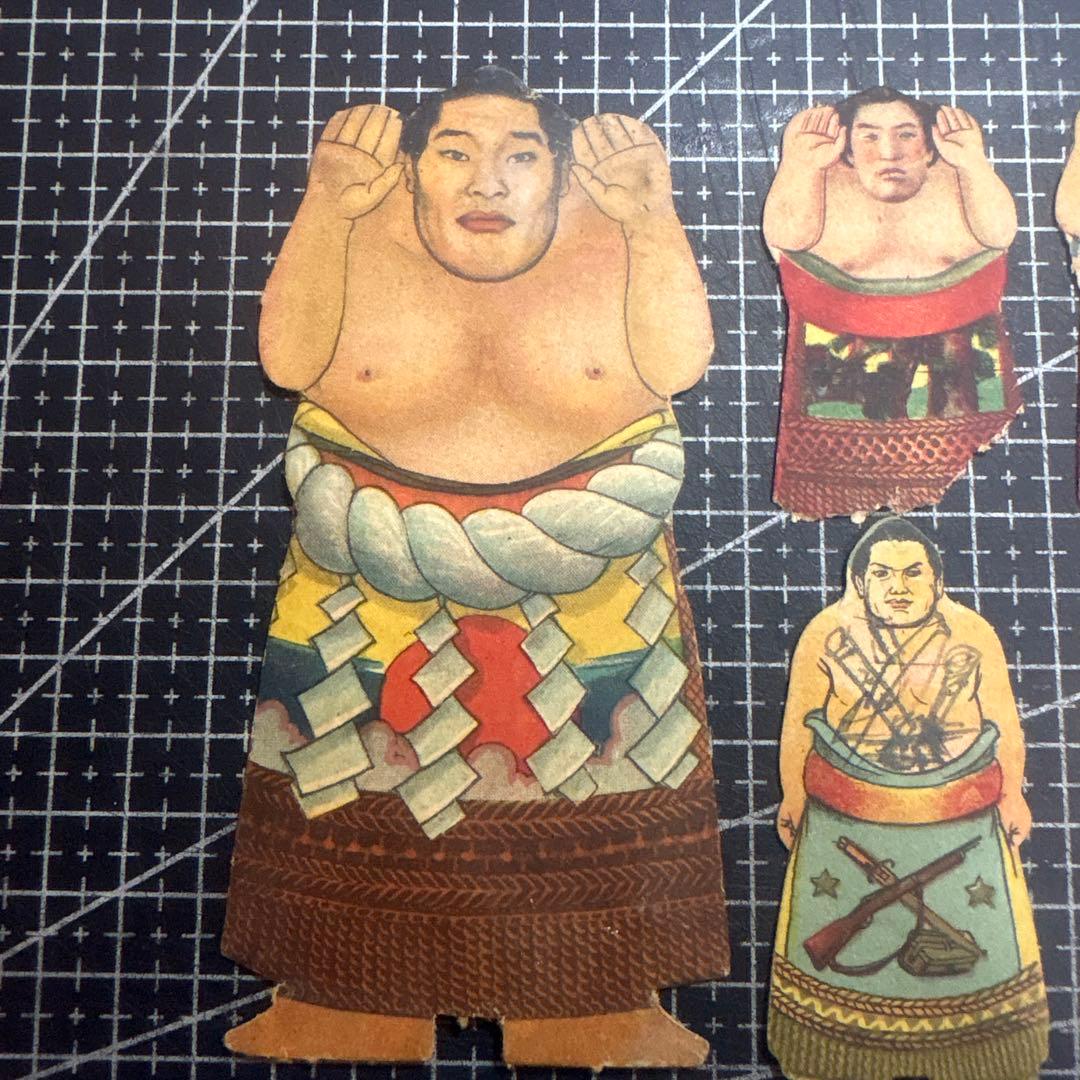 大相撲力 相撲人形 レア めんこ 面子 5枚セット