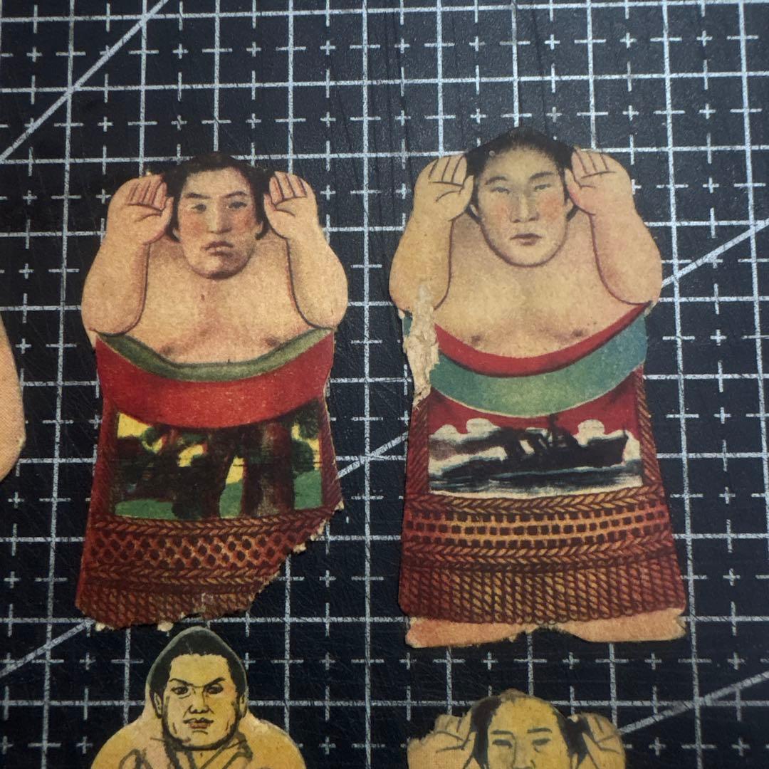 大相撲力 相撲人形 レア めんこ 面子 5枚セット