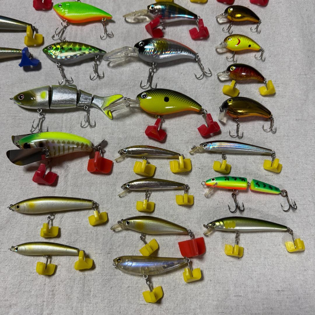 ブラックバス 引退セット ワーム ルアー シンカー フック等 BOX付き