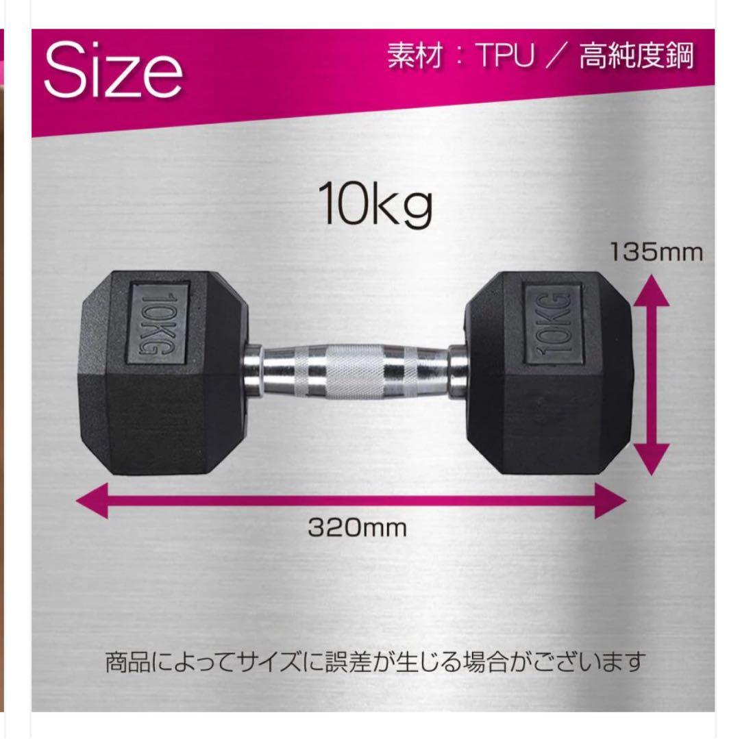 新品商品 10kg ダンベル 2個セット プロ使用 鉄アレイ