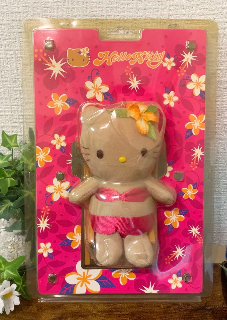 激レア★ 日焼けキティ　ハワイ　チェアー　ぬいぐるみマスコット　入手困難