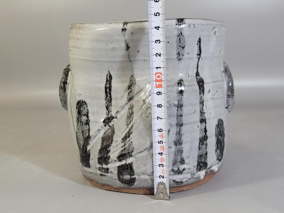 絵瀬戸 十葦文 水指 魯山人先生作 書付 美品