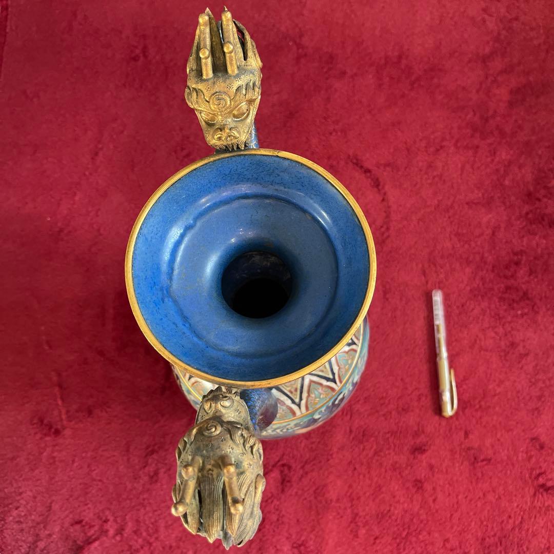 双龍、飛虎➖法蜋彩絵花瓶