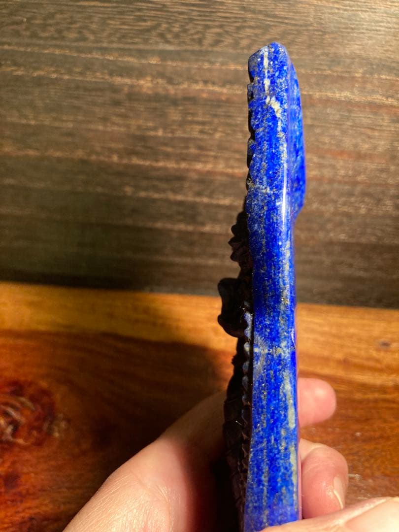 ラピスラズリ チベット密教 仏像 彫刻 天然石 一点物 252g