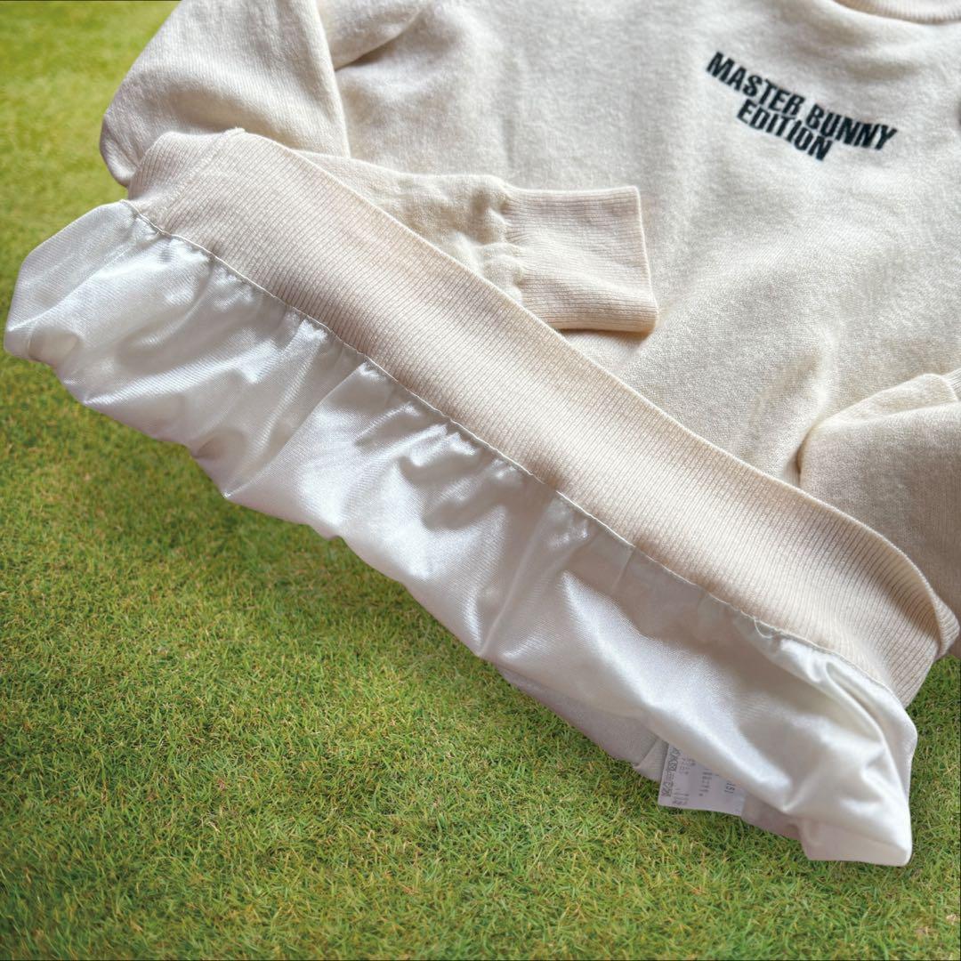 カシミヤ素材　蓄熱　防寒裏地　マスターバニー　ニット　オフホワイト　S〜M相当