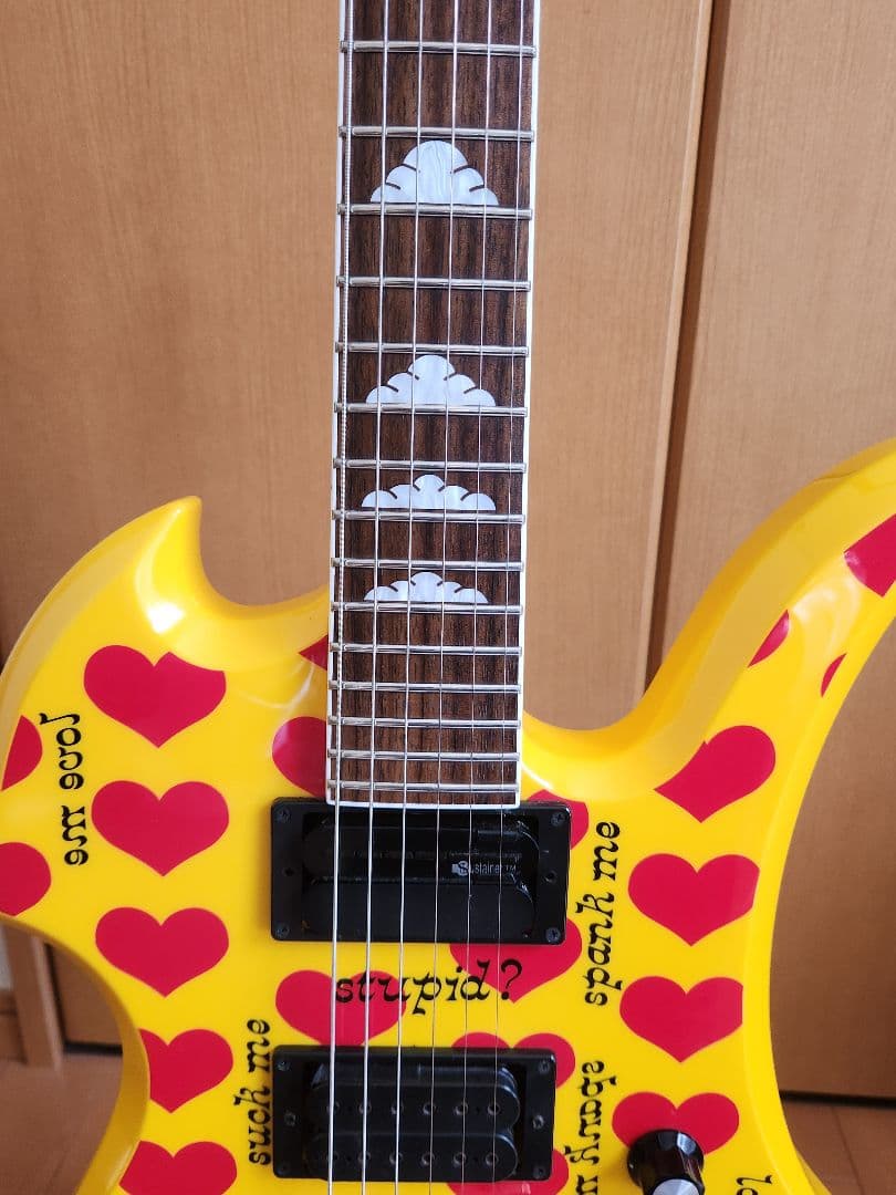 【美品/日本製】バーニーMG-145S HY hideモデル イエローハート