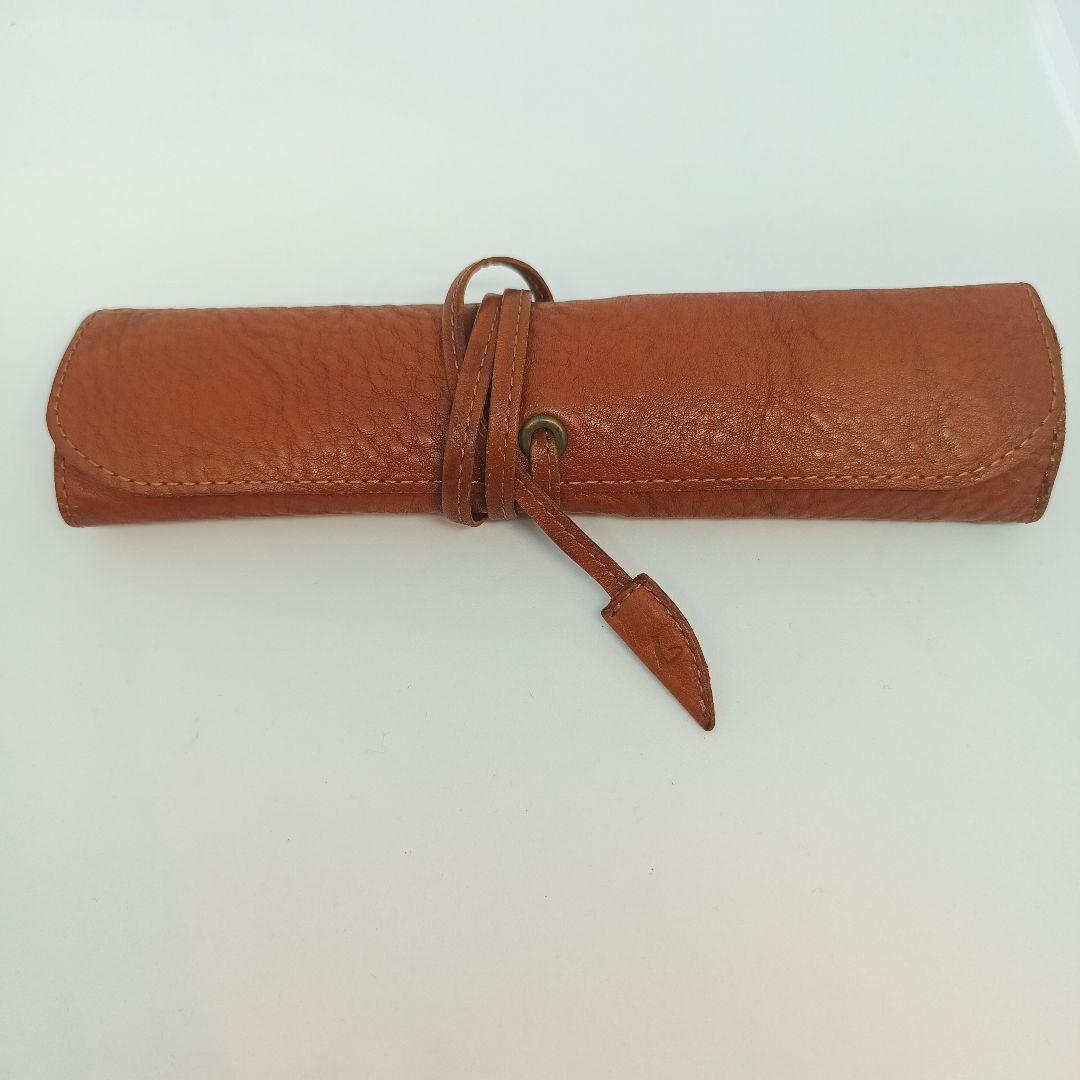 美品　土屋鞄　トーンオイル　ヌメロールペンケース　ブラウン