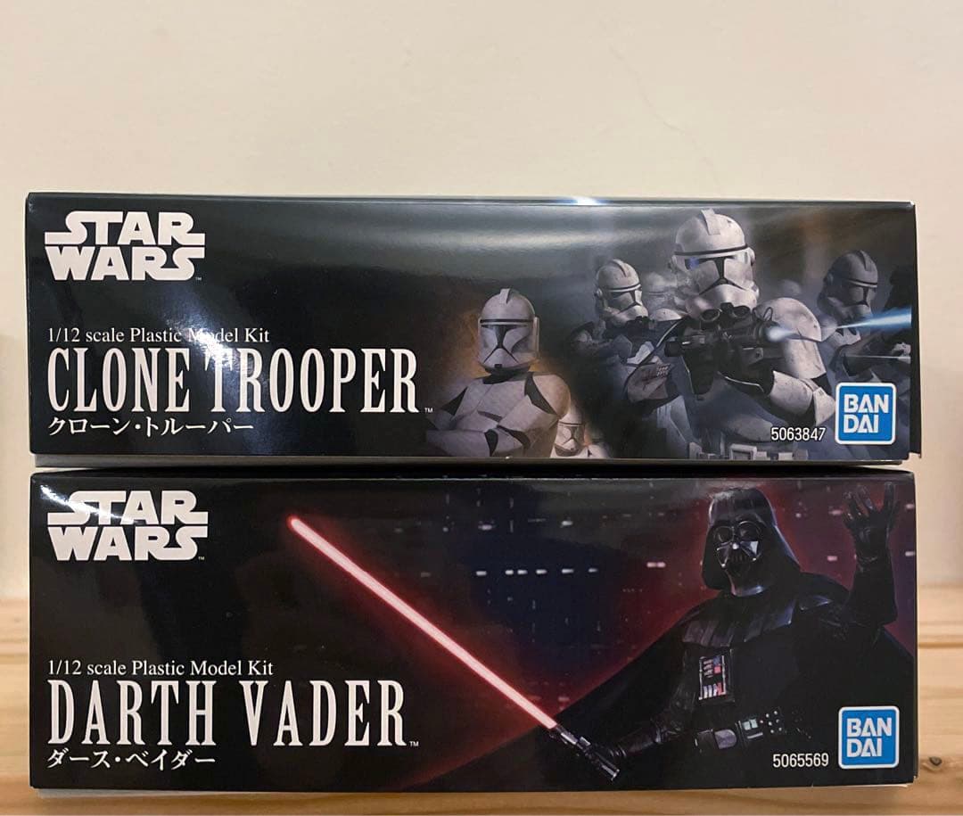 未開封 スターウォーズ　プラモデル　ダースベイダー　クローントルーパー　2個組