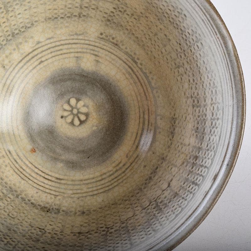 リンゴスパンキー 　京焼　玉欽作　三島手　数茶碗　十客　共箱　8535D