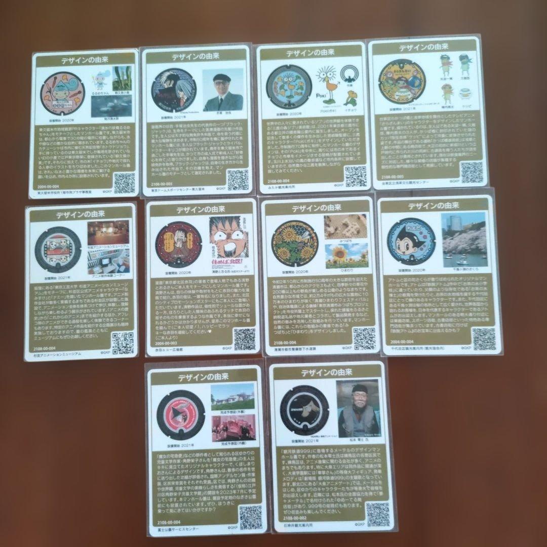 いんてる マンホールカード東京都 10枚セット