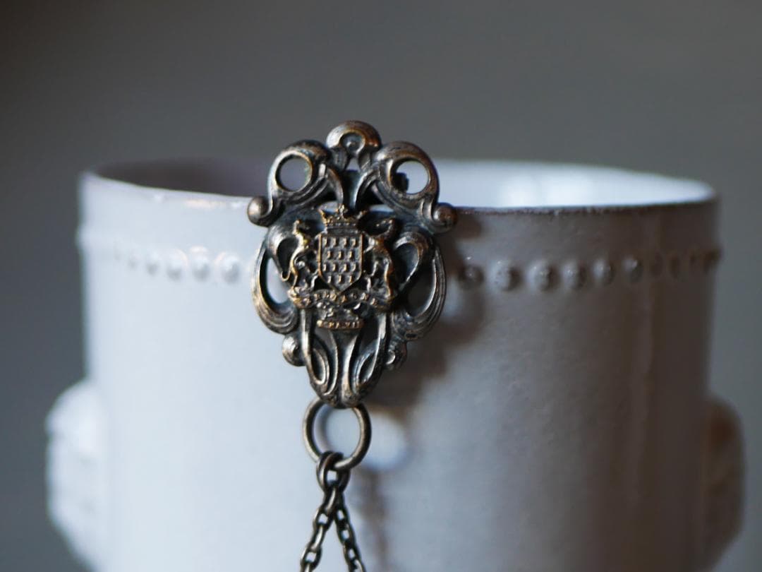 ブルターニュ紋章　シャトレーヌ　香水瓶　フランスアンティーク　アンティーク