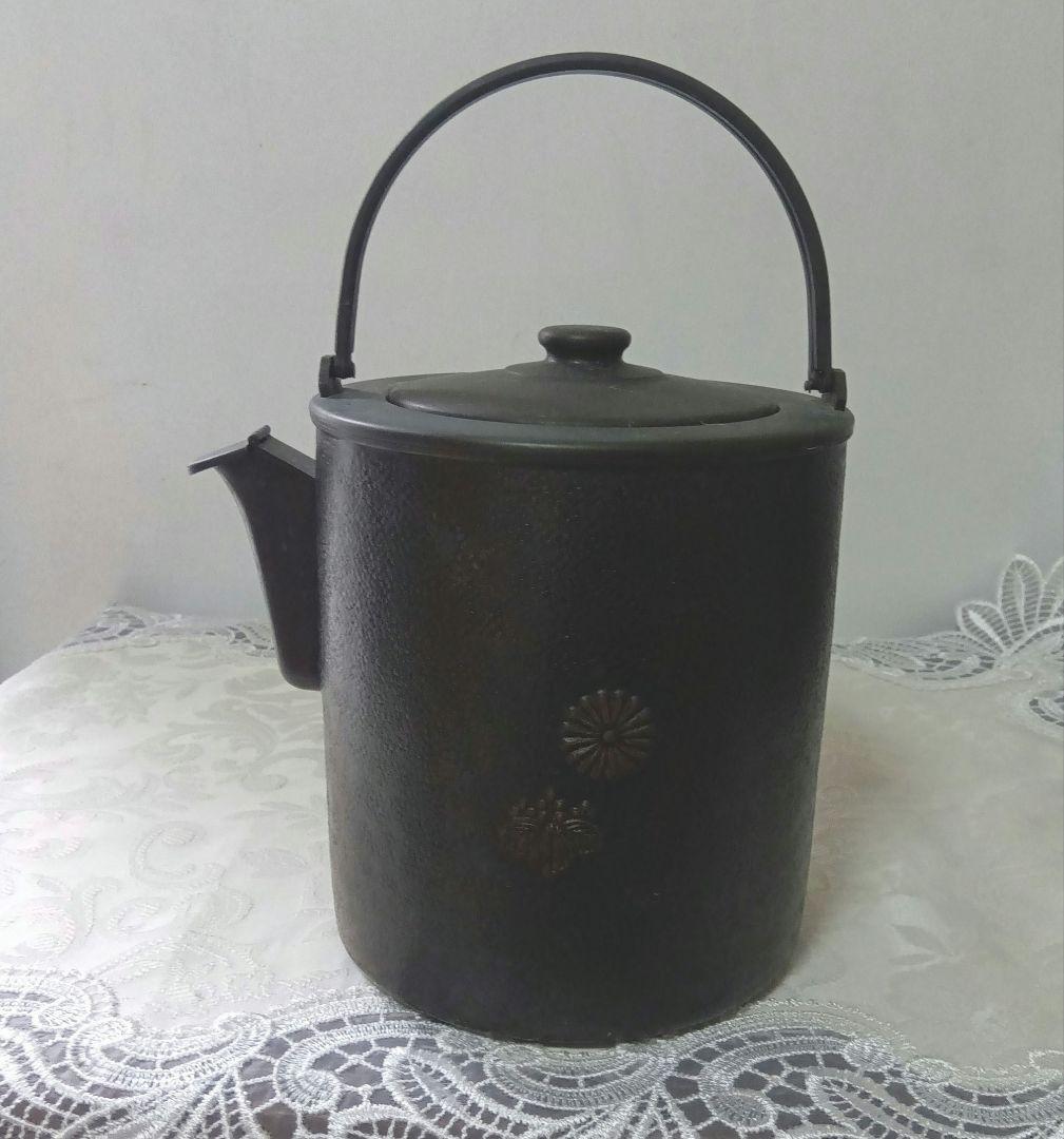銅製　洗瓶　水次 　菊桐紋　茶道具
