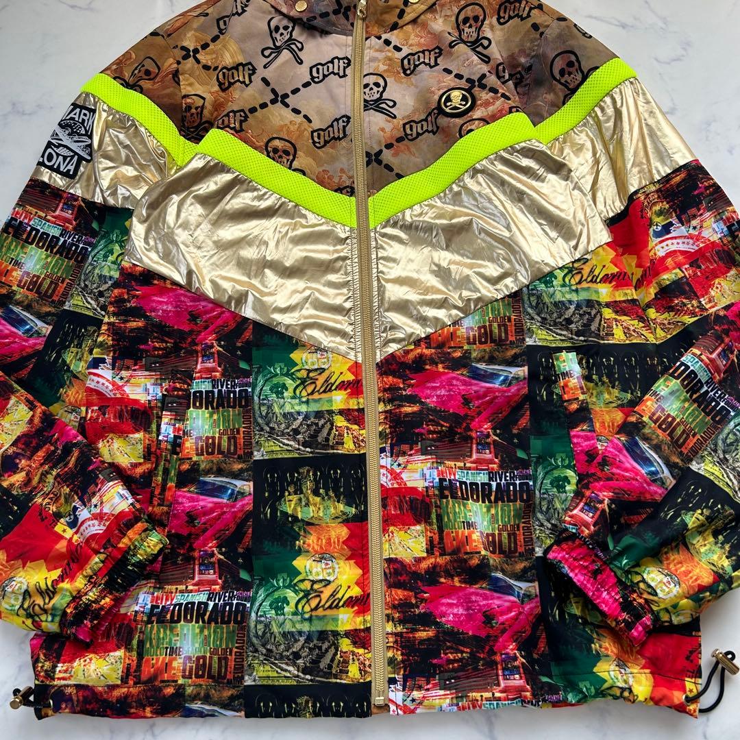 入手困難 希少XL相当 マークアンドロナ 2023年モデル 総柄 ブルゾン