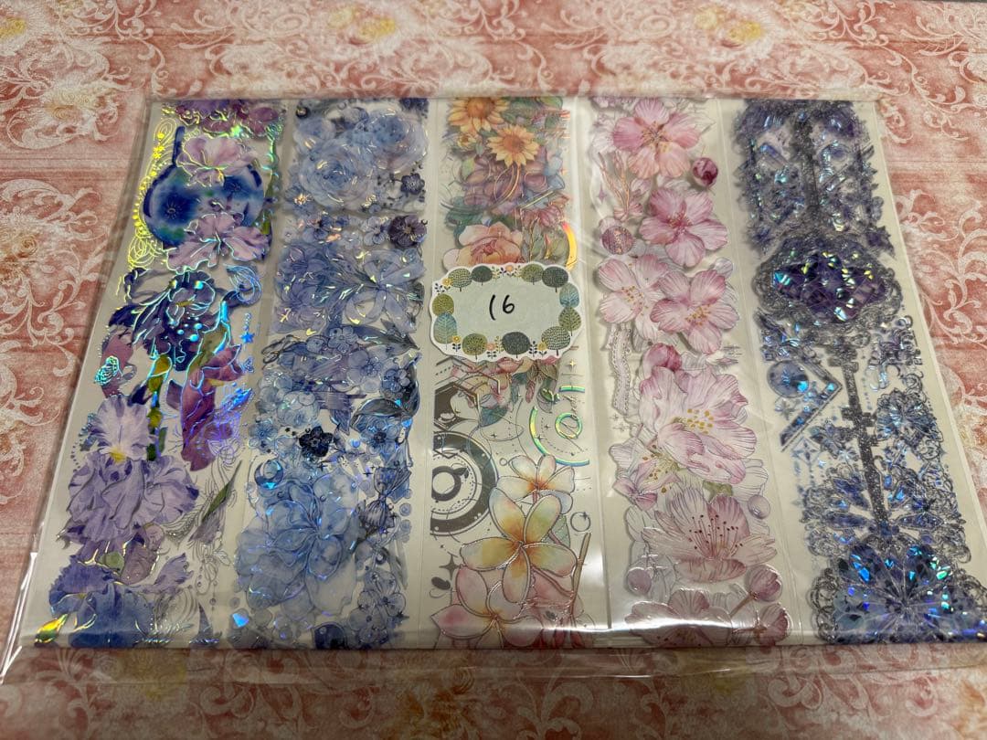 海外 PETテープ マスキングテープ 切り売りセット16