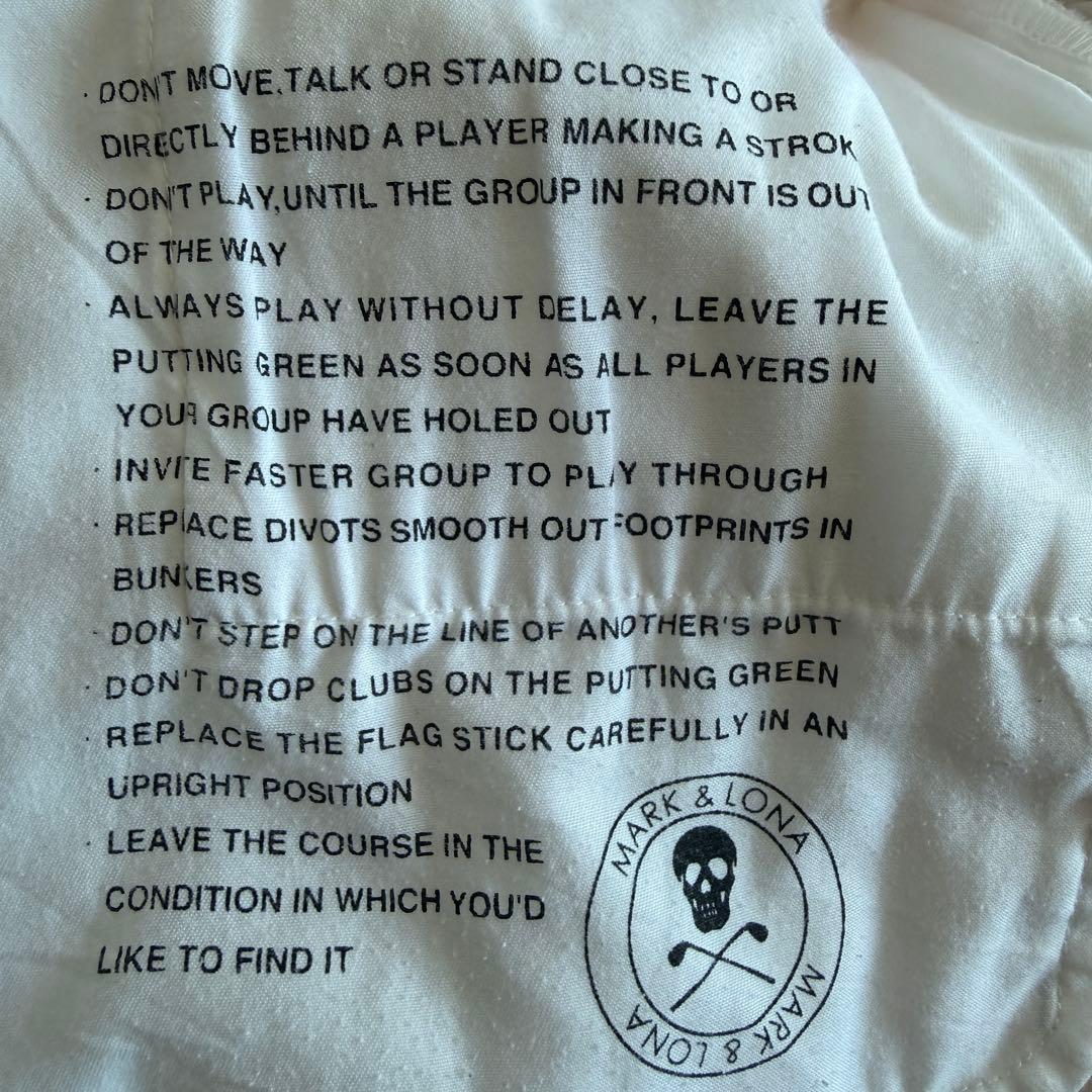 マークアンドロナ　パンツ　M〜L相当　白　ホワイト　総柄　スカル　迷彩　コットン