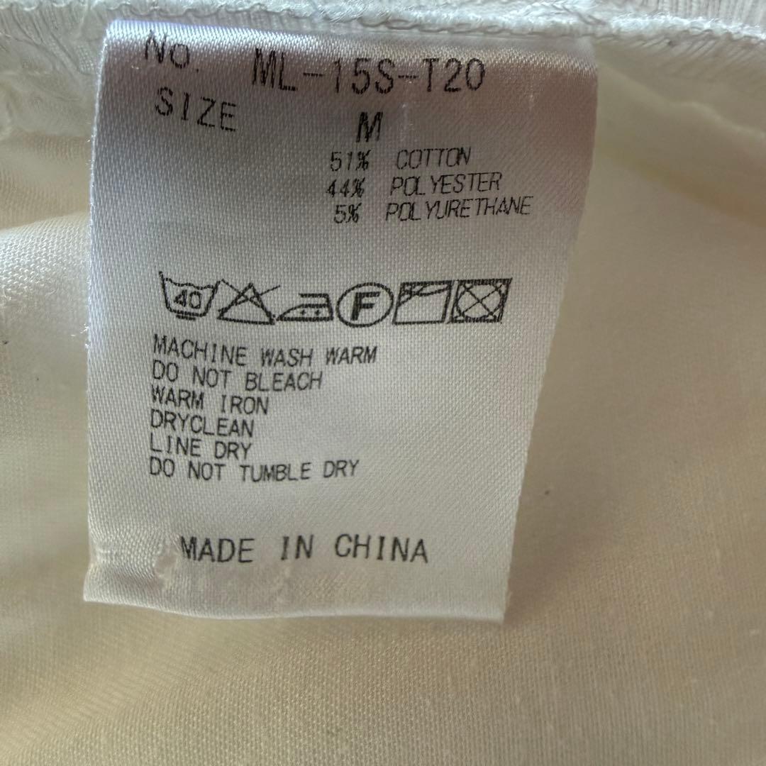 マークアンドロナ　パンツ　M〜L相当　白　ホワイト　総柄　スカル　迷彩　コットン