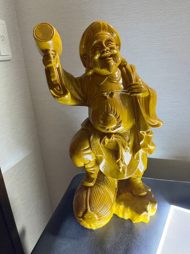 大黒天　恵比寿 二柱 二天像 仏像　置物 七福 神風水開運金運招財骨董