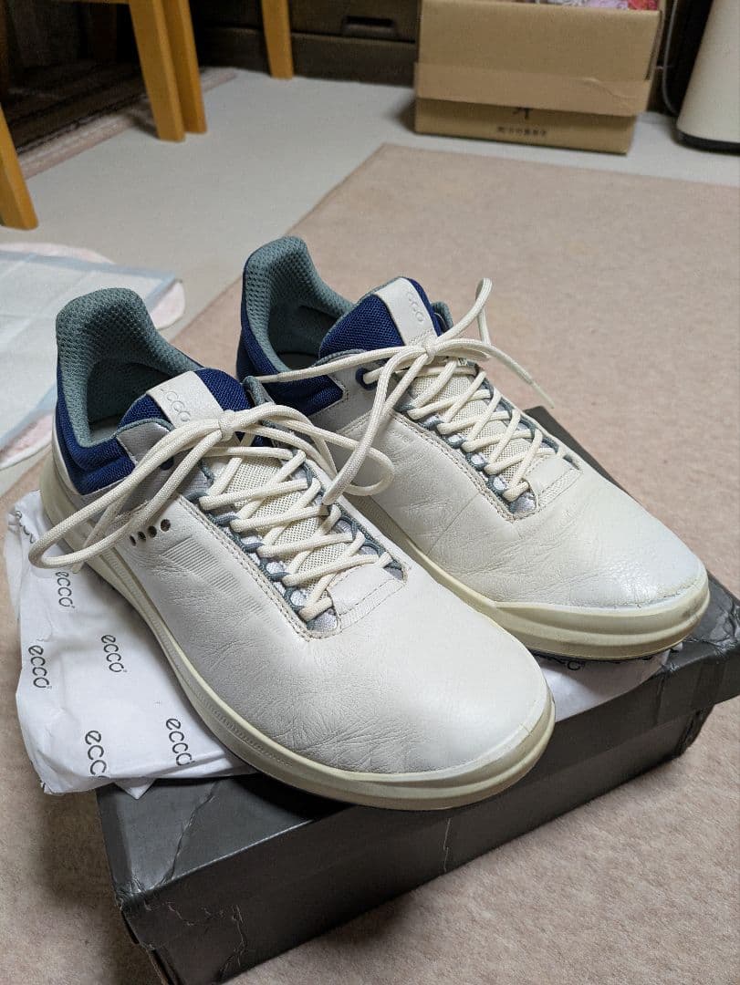 ECCO CORE レザーゴルフシューズ スパイクレス EU42
