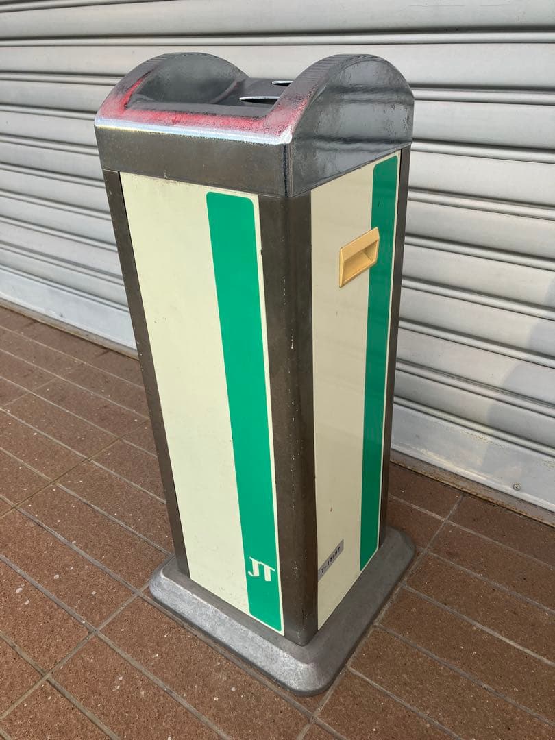 JT製 スタンド型　縦型　灰皿 ホワイト・グリーン