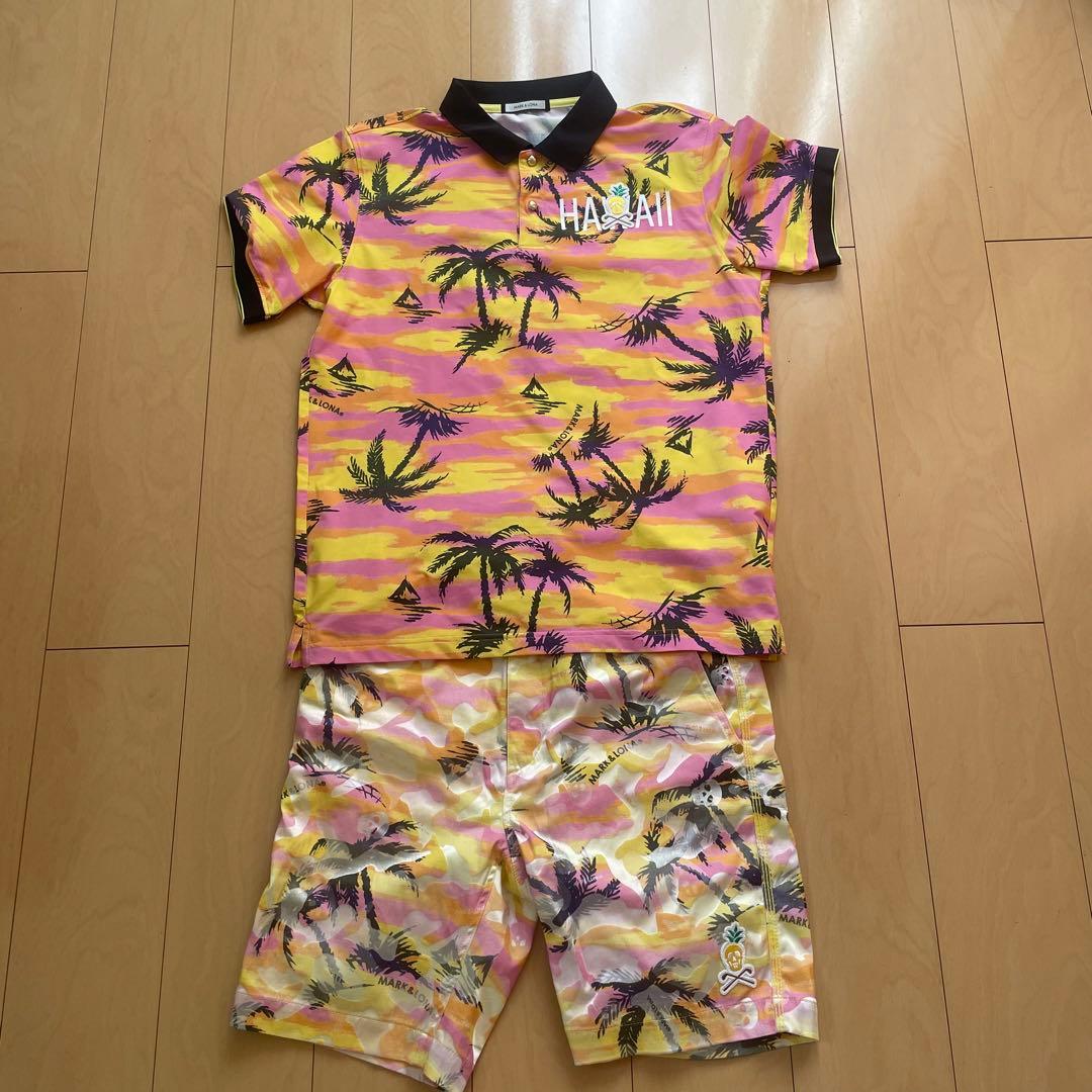マークアンドロナ　ハワイ限定ポロシャツXL&ズボンL セットアップ