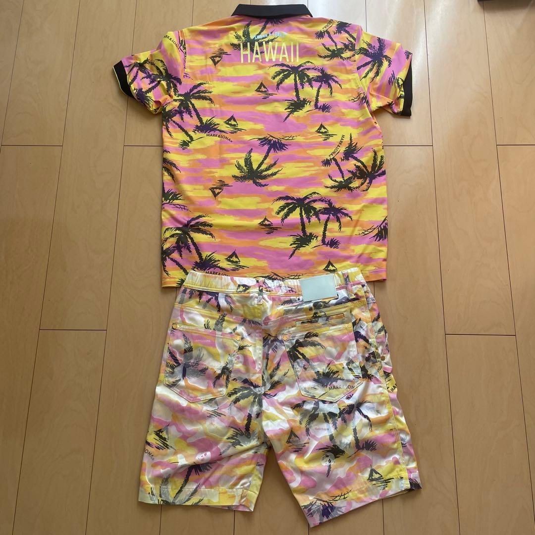 マークアンドロナ　ハワイ限定ポロシャツXL&ズボンL セットアップ