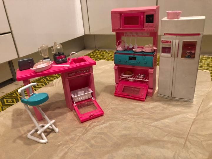 バービービンテージ☆ Barbie Mattel キッチンセット 1995年
