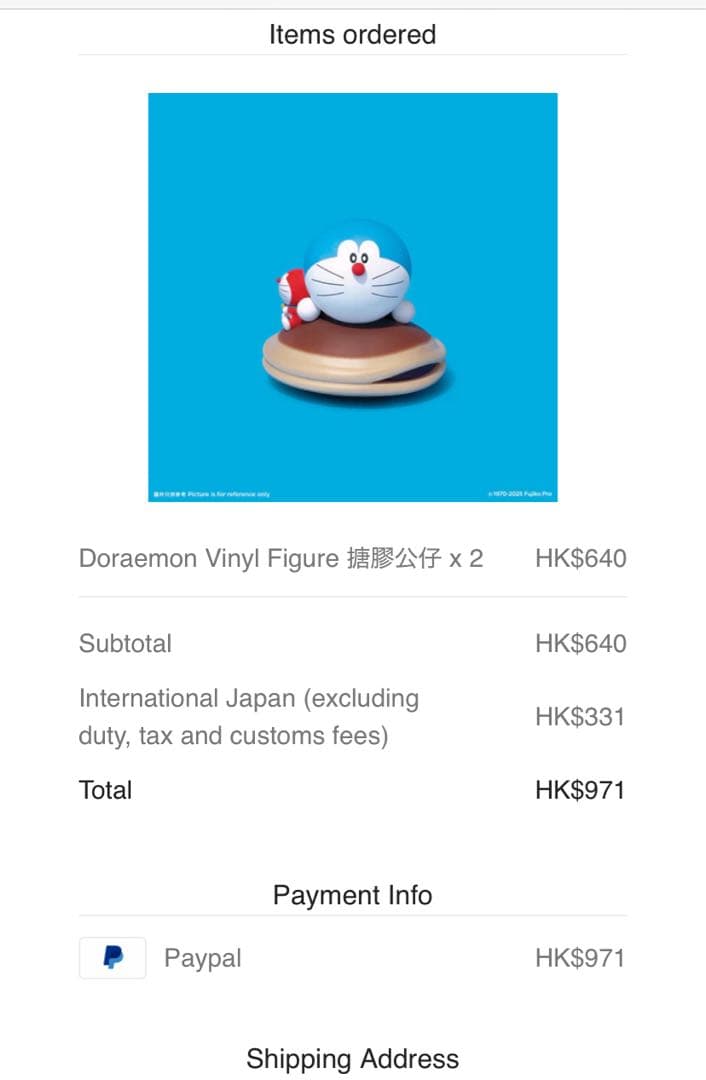 【正規品 未開封】ドラえもん ウォーターパレード2025 DDTストア香港限定