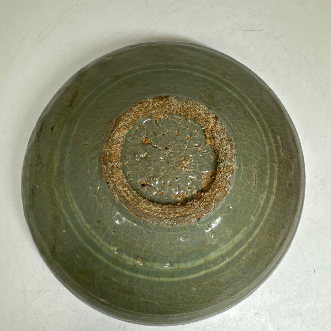 古代　高麗青磁　白泥象嵌鉢　幅約18.8㎝　東さ7-0414④