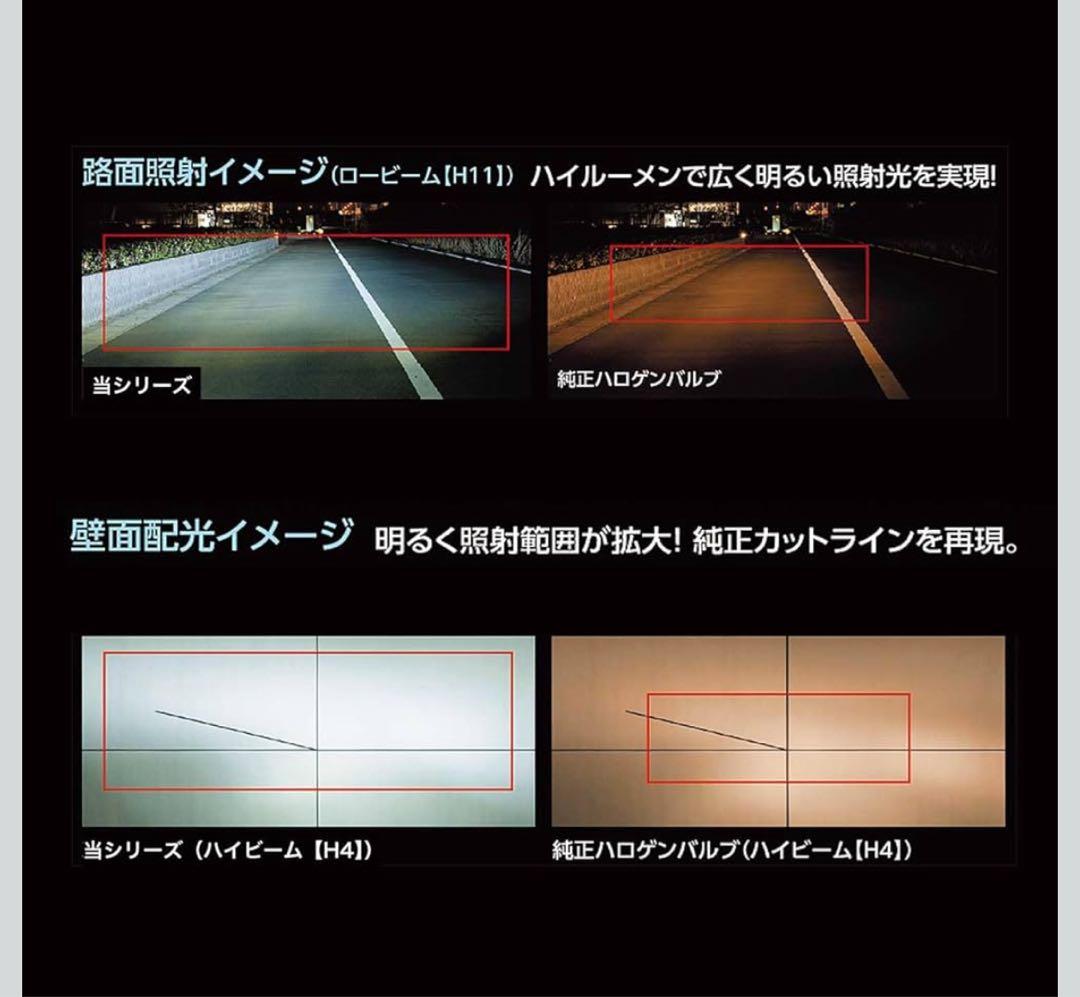 VALENTI ヴァレンティLED ヘッドバルブ H4 6200K 8000lm