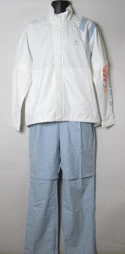 新品 ルコックゴルフ ストレッチ レインウェア上・下セット/メンズ/S/ホワイト