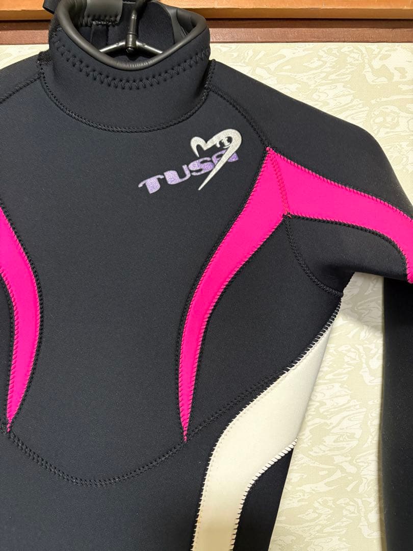 TUSAフルスーツ ウェットスーツ 黒 ピンク