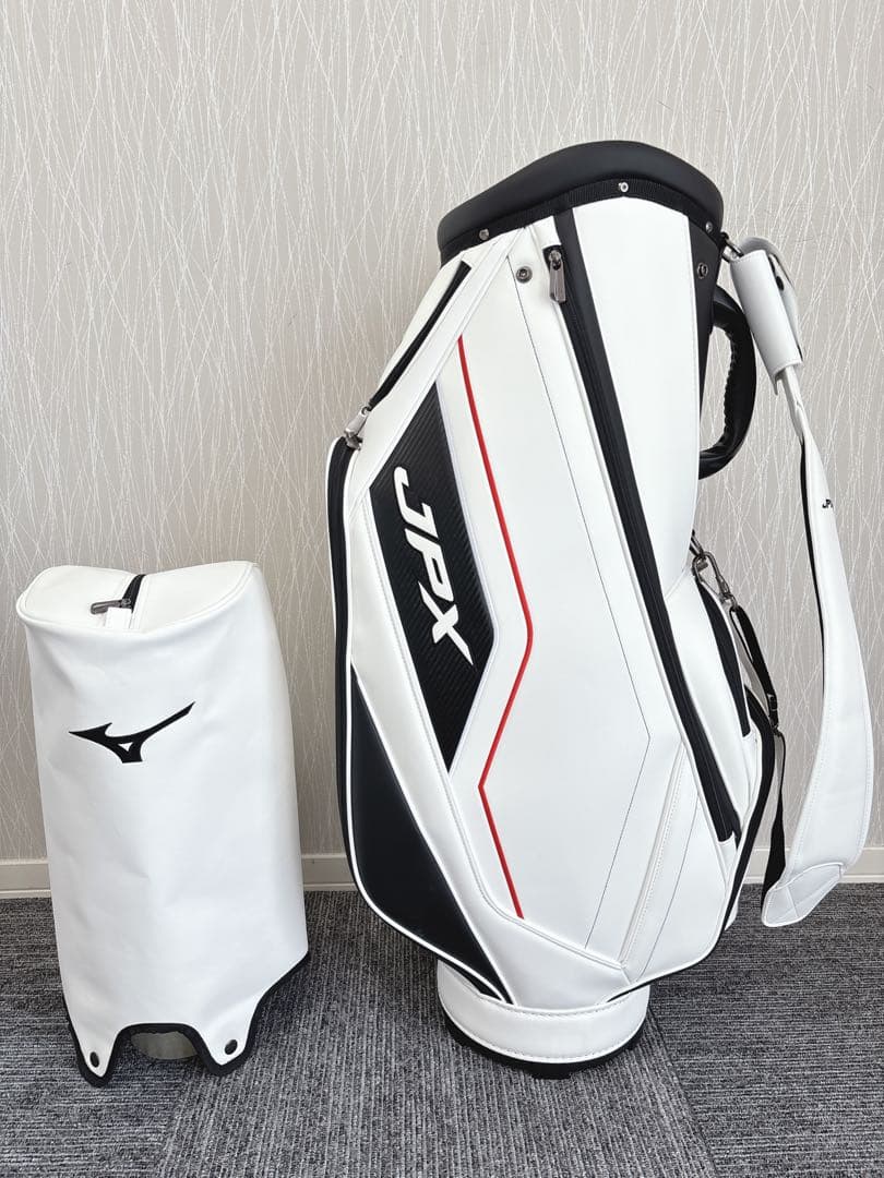 極美品❗️MIZUNO/ JPXアスリート 合成革製 迫力の9型キャディバッグ